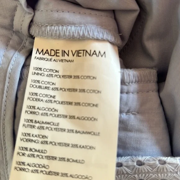 Womens Club Monaco Periwinkle Scalloped Hem Eyelet Shorts - Picture 9 of 9